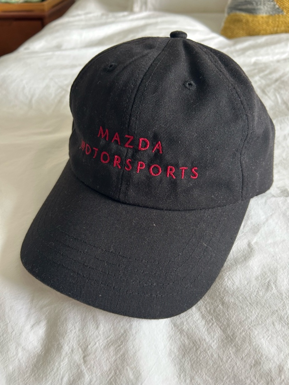 MAZDA Motorsports Black Baseball Cap with Red Embroidery